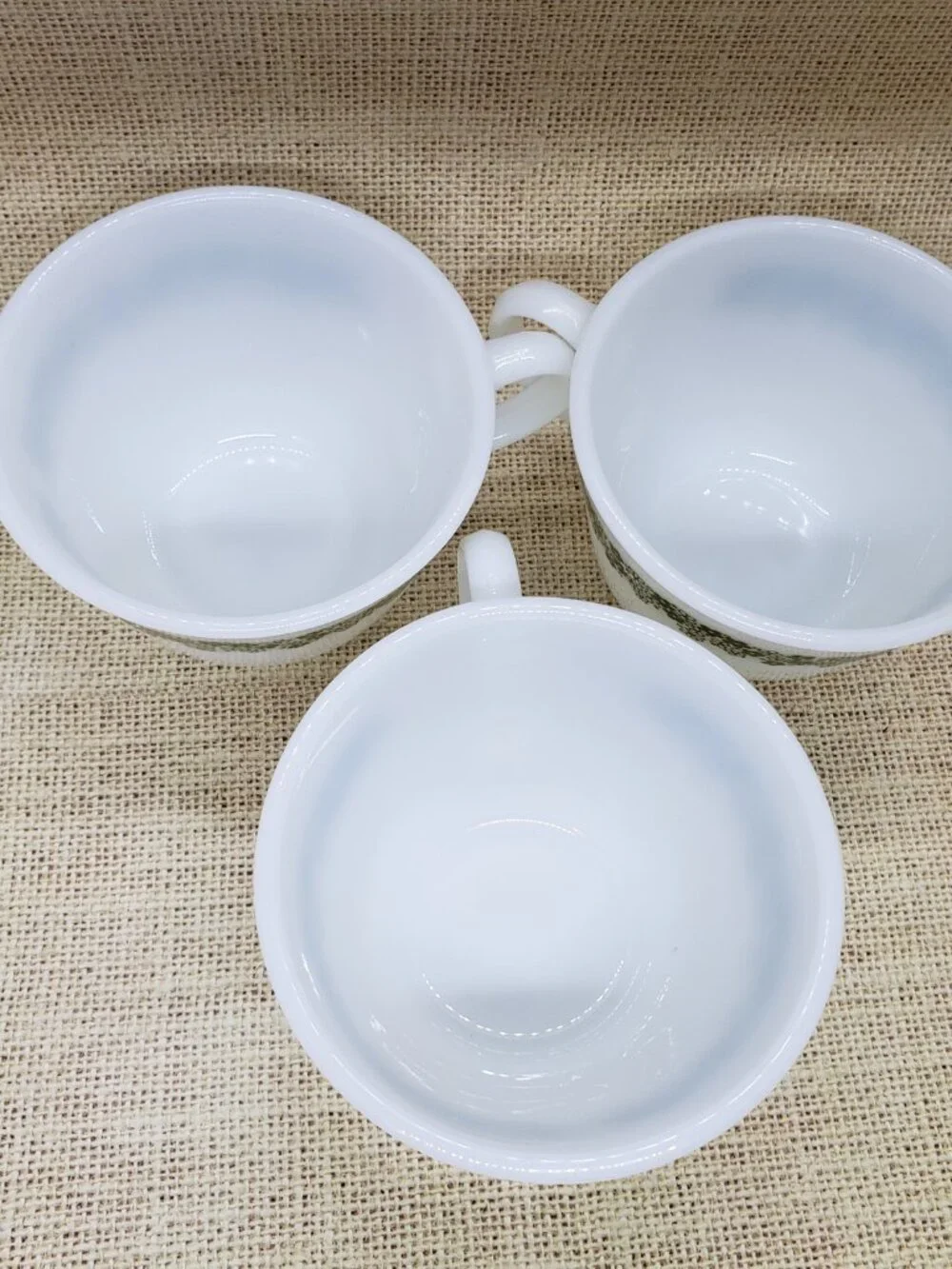 3 Pyrex Spring Blossom Mugs White Green Flower Crazy Daisy Corelle Compatibles - Picture 6 of 10